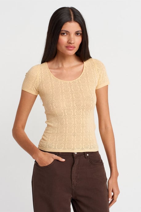 Slim Fit Ribbed Textured Blouse - Image 1