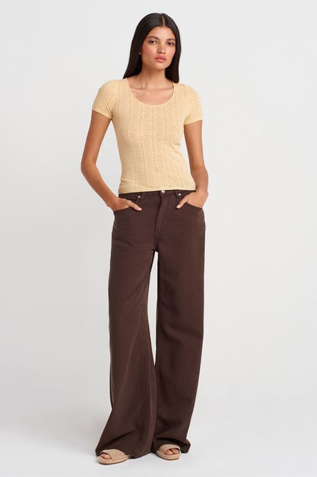 Slim Fit Ribbed Textured Blouse - Image 4