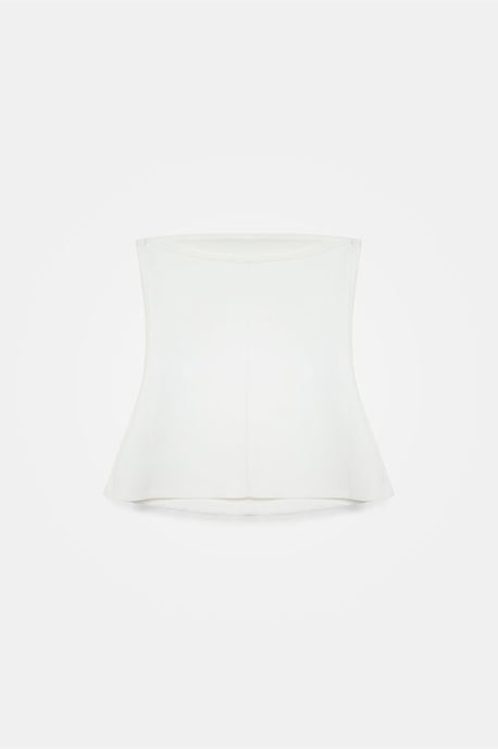 Strapless Slim-fit Bandeau Blouse - Image 5