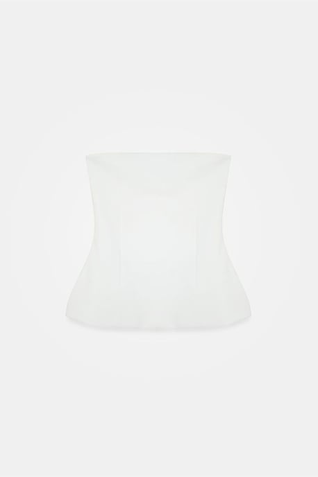 Strapless Slim-fit Bandeau Blouse - Image 6