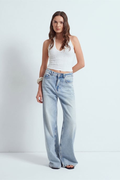Dames Kant Halters Crop Blouse - Image 4