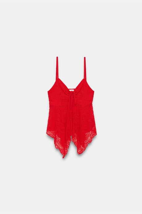 Lace Tie-front Sleeveless Blouse - Image 5
