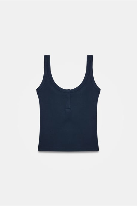 Ribbed Crop Cami Blouse - Image 4
