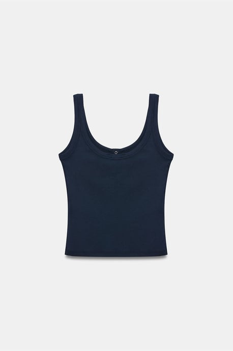 Ribbed Crop Cami Blouse - Image 5