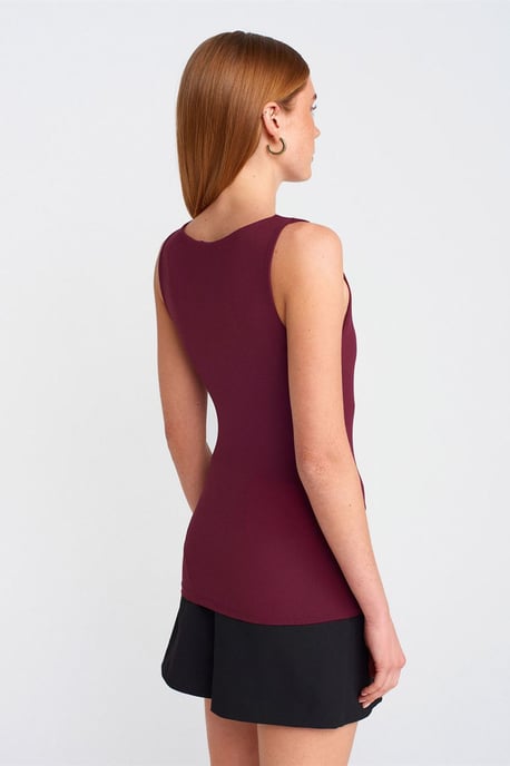 Mouwloze Blouse met Vierkante Halslijn in Slank Model - Image 2