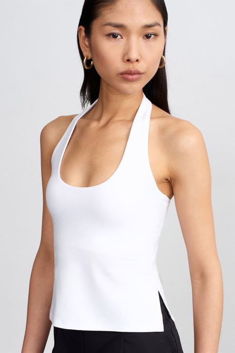 Halternekkleding Met Uitsnijding Slim Fit Blouse - Image 1