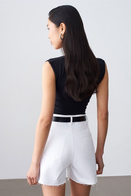 Sleeveless V-Neck Slim Fit Blouse - Image 2