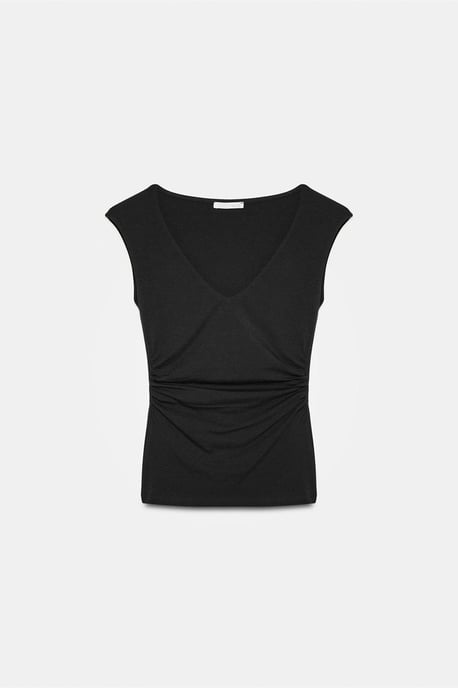 Sleeveless V-Neck Slim Fit Blouse - Image 5