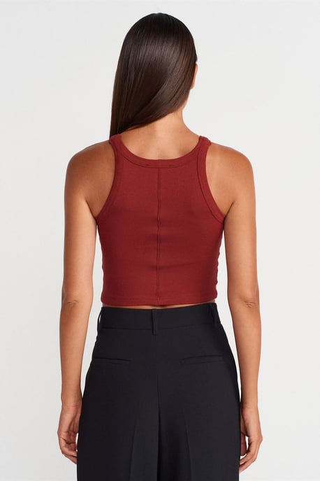 Ribbed Cotton-blend Sleeveless Crop Top - Image 2