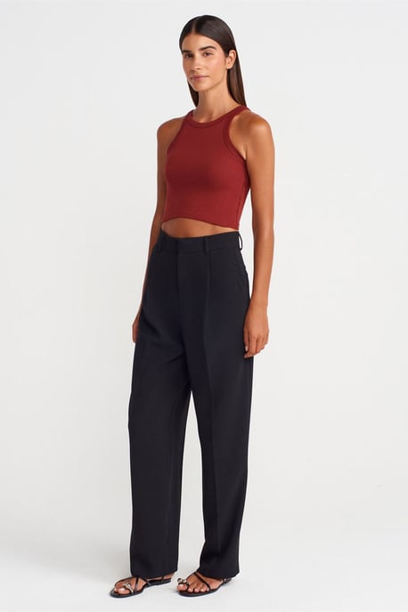 Ribbed Cotton-blend Sleeveless Crop Top - Image 4