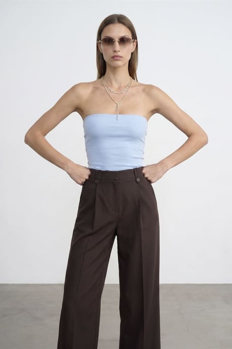 Strapless Bodycon Bandeau Blouse - Image 3