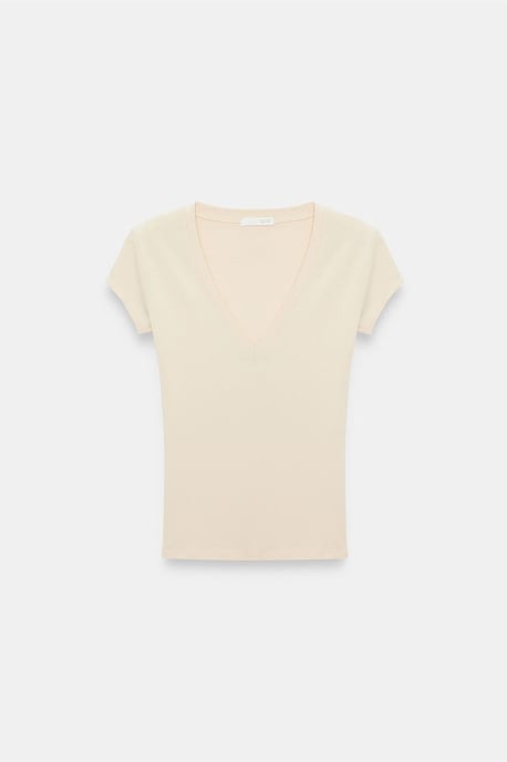 Slim Fit V-hals Jersey Blouse - Image 5