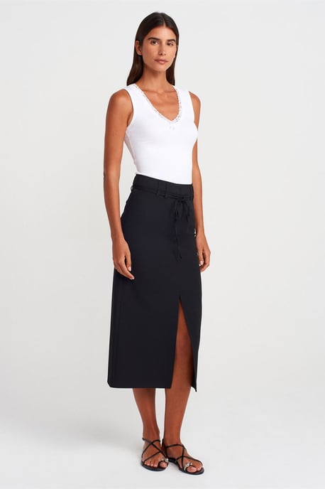 Sleeveless Lace Ribbed V-neck Blouse - Image 4