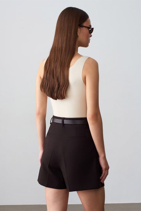 Aansluitend Mouwloze Katoenmix Cami Blouse - Image 2
