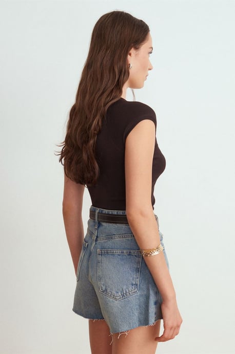 Slim Fit Crop Jersey Top - Image 2