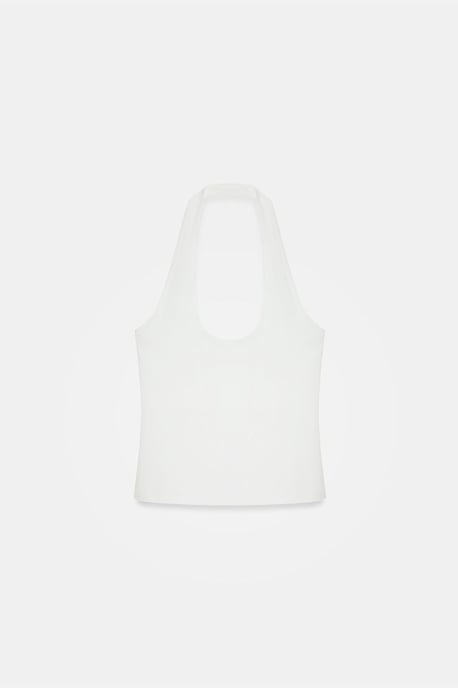 Halterneck Cut-Out Slim Fit Blouse - Image 5