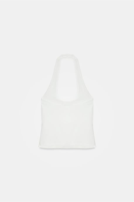 Halterneck Cut-Out Slim Fit Blouse - Image 6