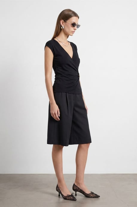 Dames Slim Fit Wikkelblouse - Image 4