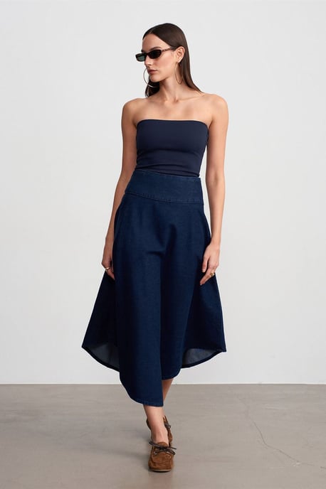 Strapless Slim-fit Jersey Blouse - Image 4