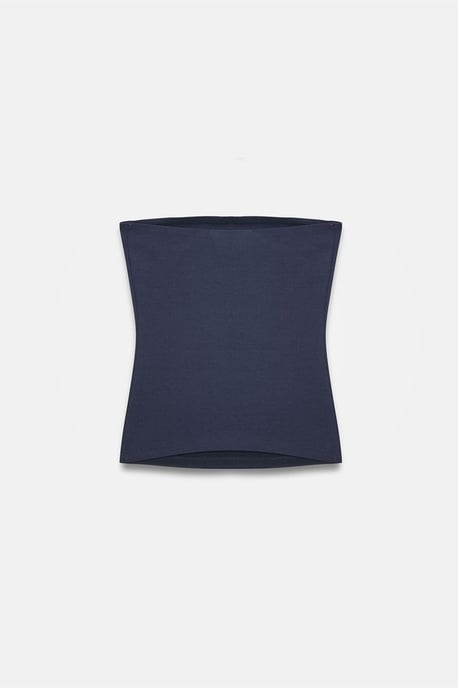 Strapless Slim-fit Jersey Blouse - Image 5