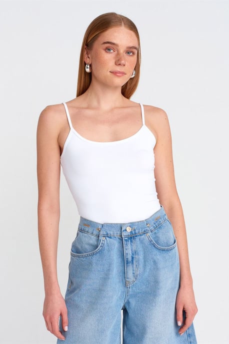 Slim Fit Mouwloze Cami Blouse - Image 4
