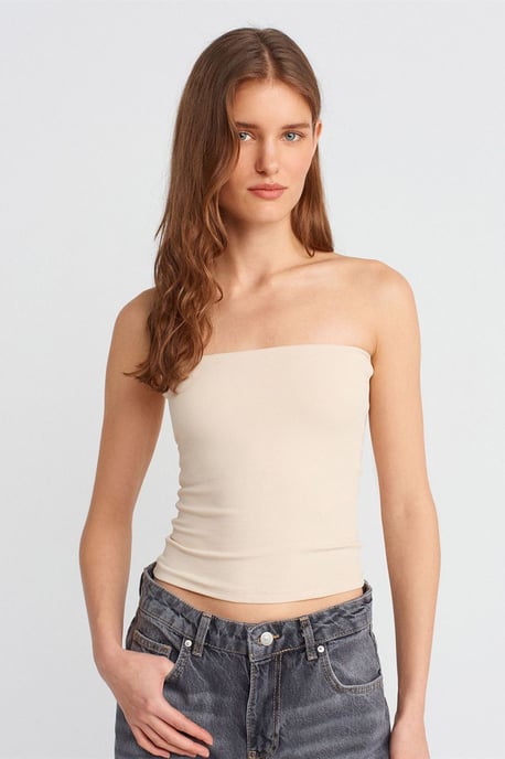 Strapless Bodycon Bandeau Blouse - Image 1