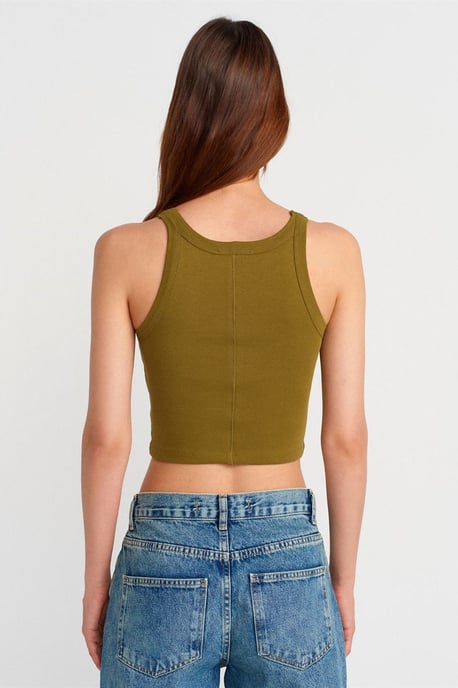 Ribbed Cotton-blend Sleeveless Crop Top - Image 2