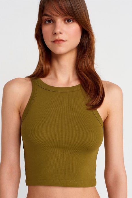 Ribbed Cotton-blend Sleeveless Crop Top - Image 3