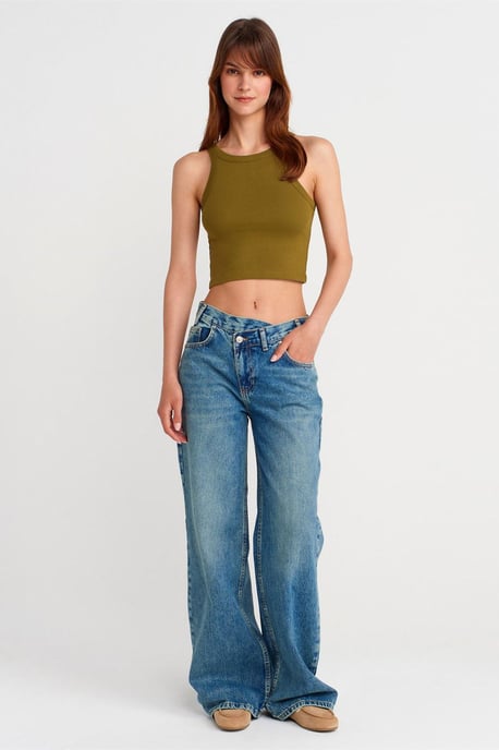 Ribbed Cotton-blend Sleeveless Crop Top - Image 4
