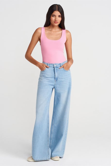 Mouwloze Blouse met Vierkante Halslijn in Slank Model - Image 4