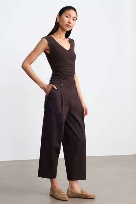 Mouwloze V-hals Slank Fit Blouse - Image 4