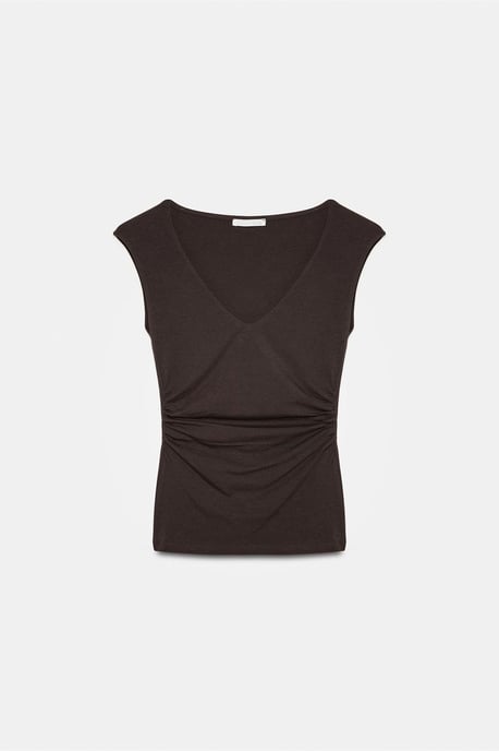 Mouwloze V-hals Slank Fit Blouse - Image 5