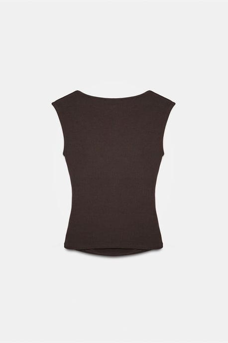 Mouwloze V-hals Slank Fit Blouse - Image 6