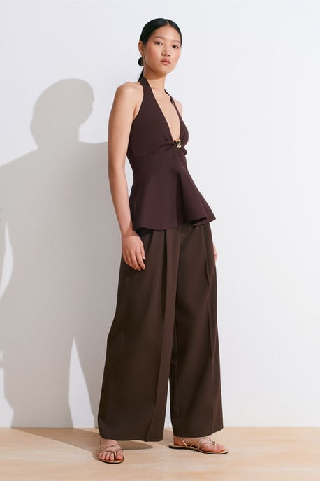 Naadloze Halter Peplum Blouse - Image 3