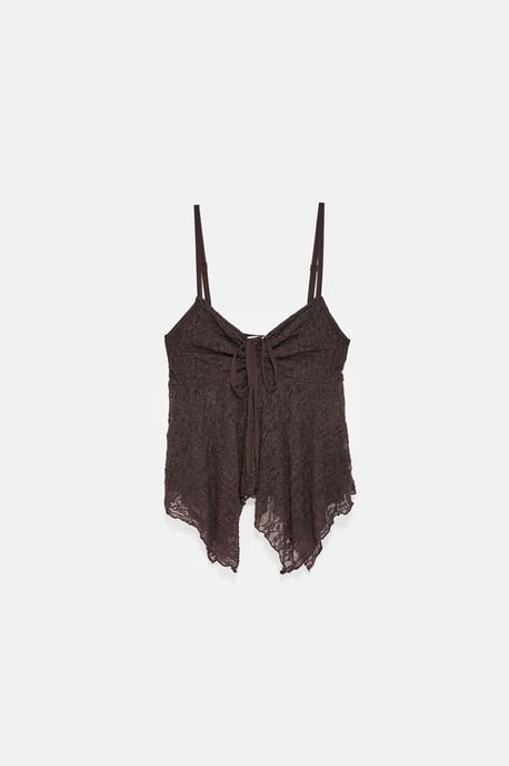 Kant strikvoorzijde mouwloze blouse - Image 6