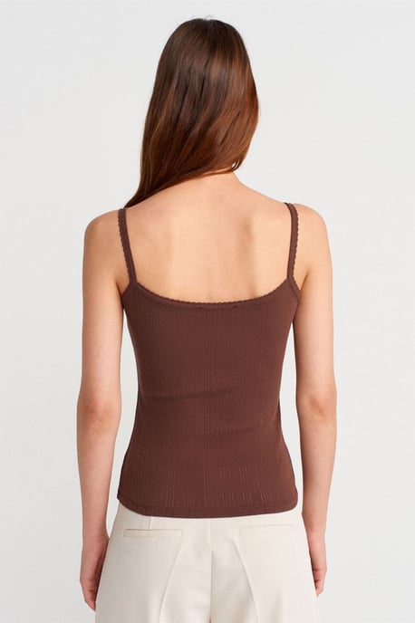 Slim Fit Ribbed Cotton Cami Top - Image 2