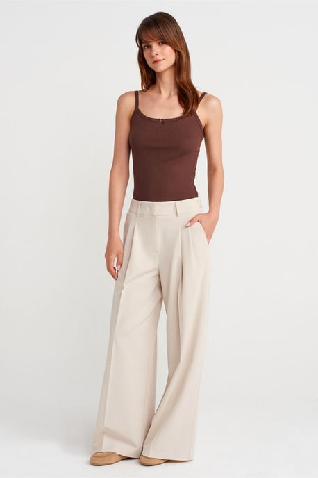 Slim Fit Ribbed Cotton Cami Top - Image 4