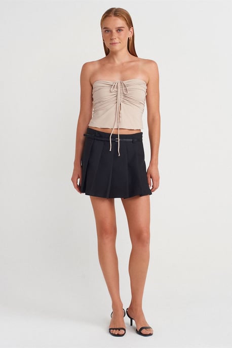 Dames Strapless Crop Blouse met Strikdetail - Image 4
