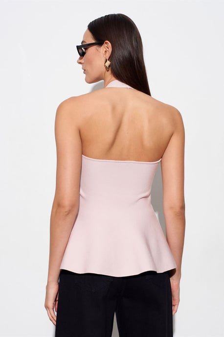 Naadloze Halter Peplum Blouse - Image 2