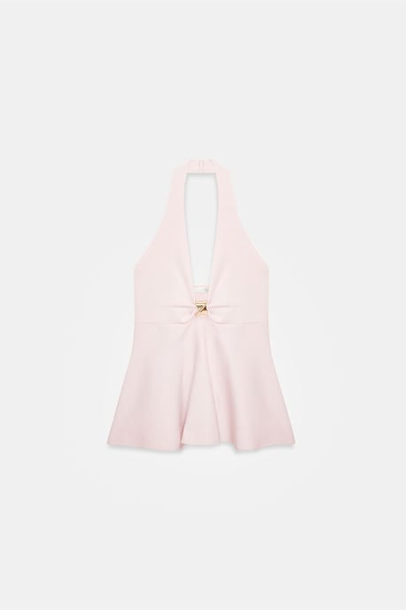 Naadloze Halter Peplum Blouse - Image 6
