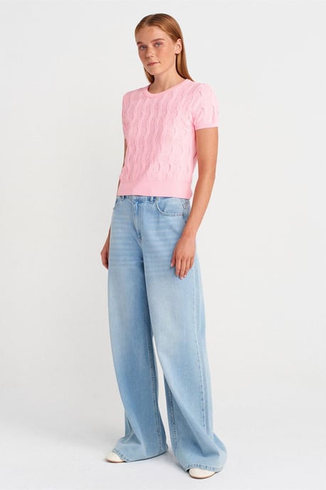 Gestreepte Ribcrop Blouse - Image 4