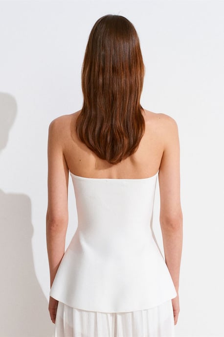 Naadloze Halter Peplum Blouse - Image 2