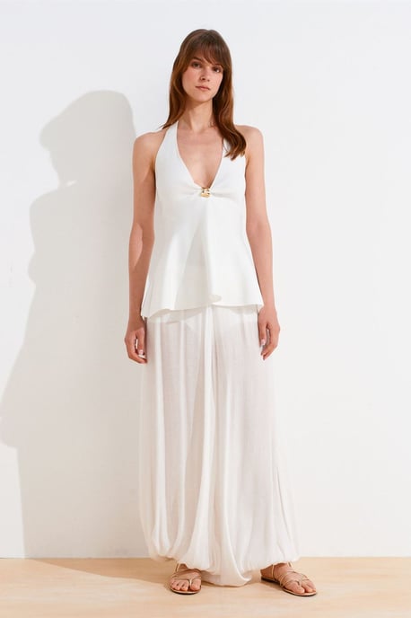 Naadloze Halter Peplum Blouse - Image 3