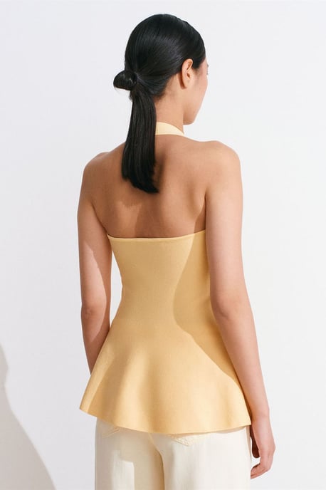 Naadloze Halter Peplum Blouse - Image 2