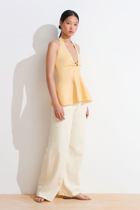 Naadloze Halter Peplum Blouse - Image 3