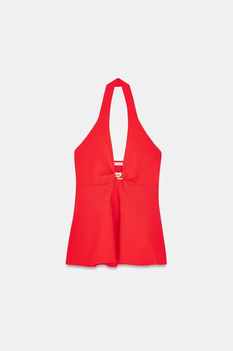 Naadloze Halter Peplum Blouse - Image 5
