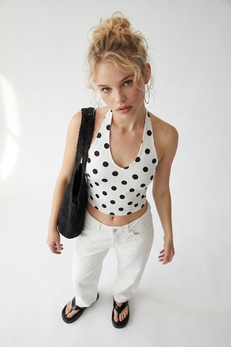High-Waist Wide-Leg Cotton Jeans - Image 3