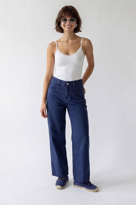 Hoge Taille Wijde Denim Jeans - Image 3