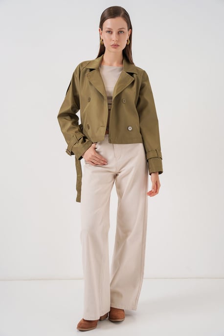 Kort bälte Trench Coat - Image 2