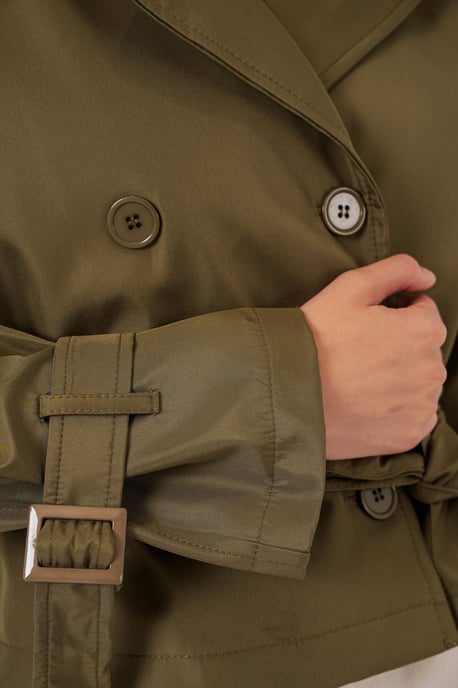 Kort bälte Trench Coat - Image 5